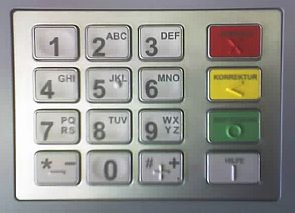 ATM pin pad